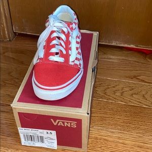 Old skool primary checkered red vans